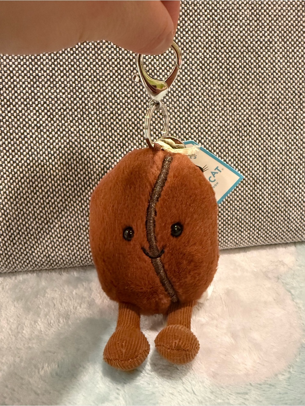 Jellycat Amuseables Coffee Bean Bag Charm BNWT